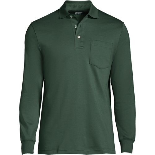 Men Long Sleeve Polo Shirt Size S M L Xl XXl New Standard Neck Classic Uniform 