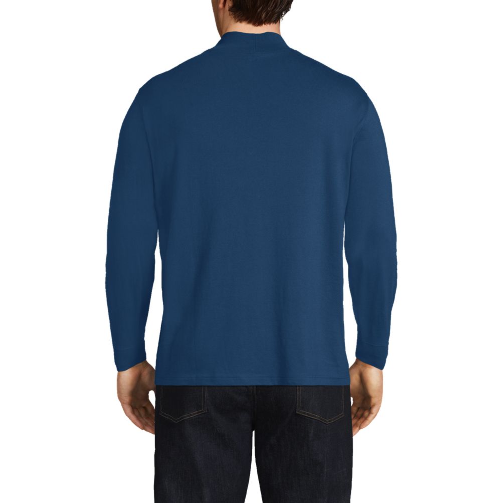 Men's Big & Tall Super-T Mock Turtleneck - Lands' End - Blue - 3xlt