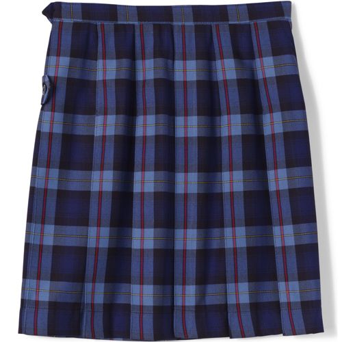 School Uniform Custom Girls Plaid Kilt Below the Knee Lands End