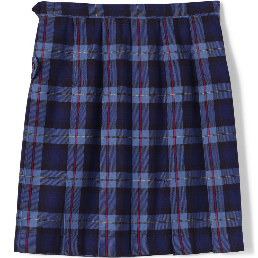 Blue Tartan School Uniform Skirt