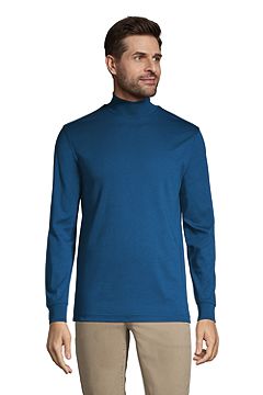 Super Soft Supima Mock Turtleneck 436988: Baltic Teal