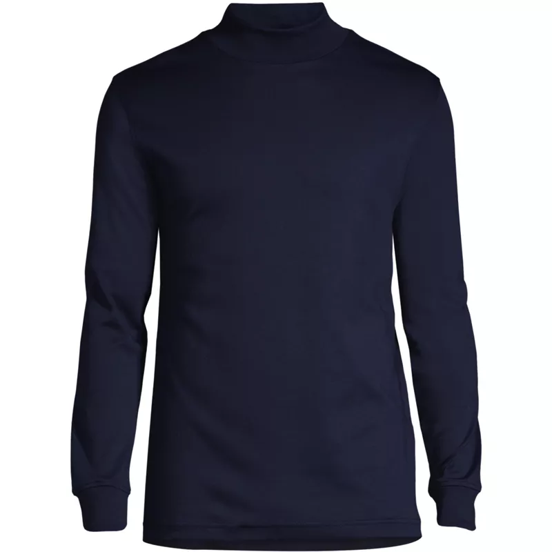Men's Big Cotton Supima Mock Turtleneck, Front