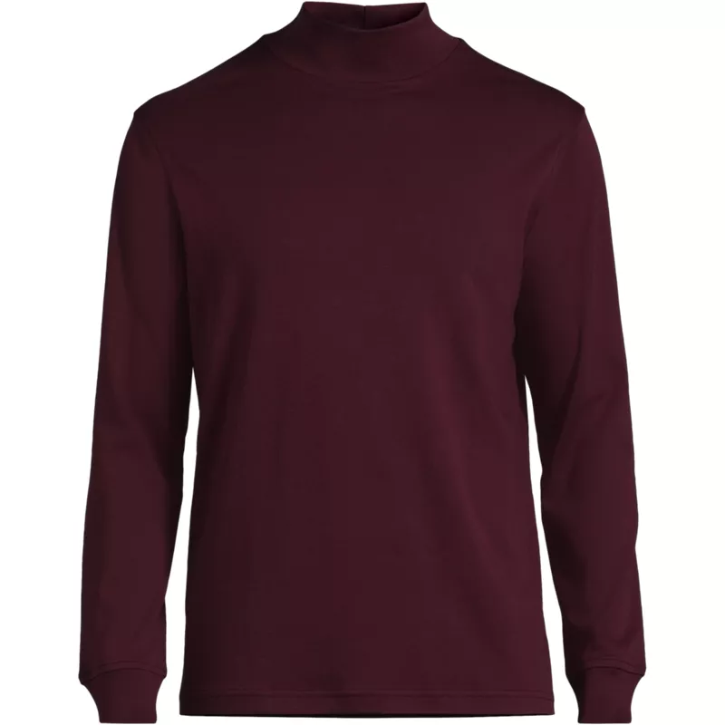 Men's Cotton Supima Mock Turtleneck, Front
