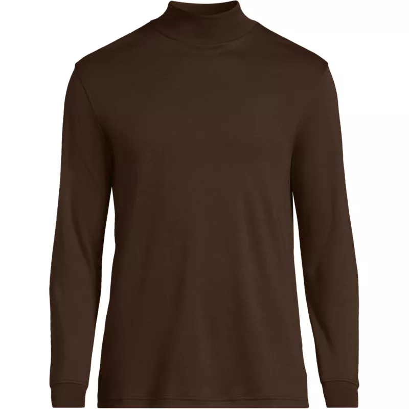 Men's Big Cotton Supima Mock Turtleneck, Front