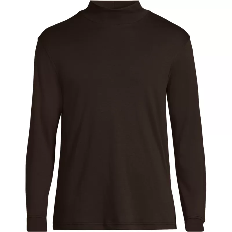Men's Tall Cotton Supima Mock Turtleneck, Front