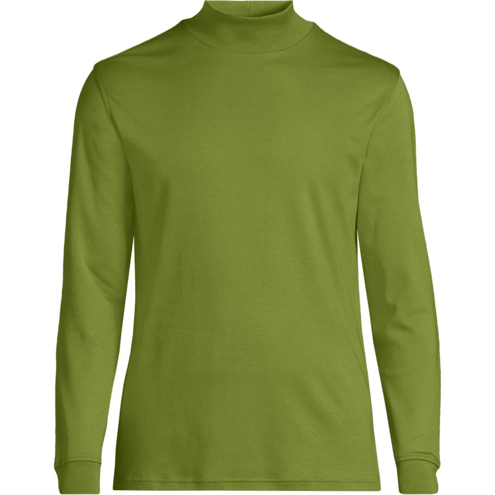 Men's Cotton Supima Mock Turtleneck | Lands' End