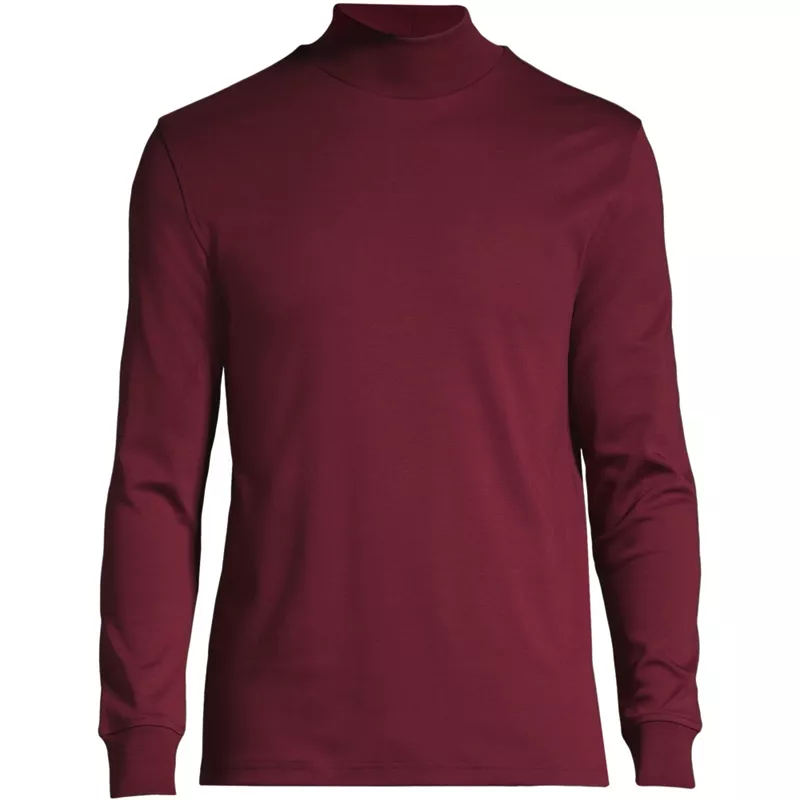 Men's Big Cotton Supima Mock Turtleneck, Front