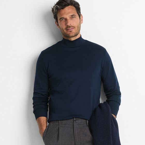 Supima Cotton Mock Turtleneck Tops & Tees | Lands' End