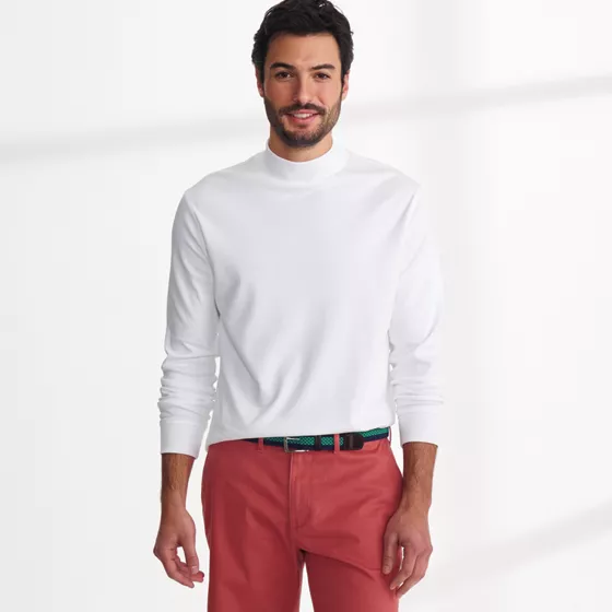 Men's Cotton Supima Mock Turtleneck - primary