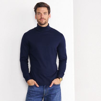 Men's Cotton Supima Turtleneck - primary