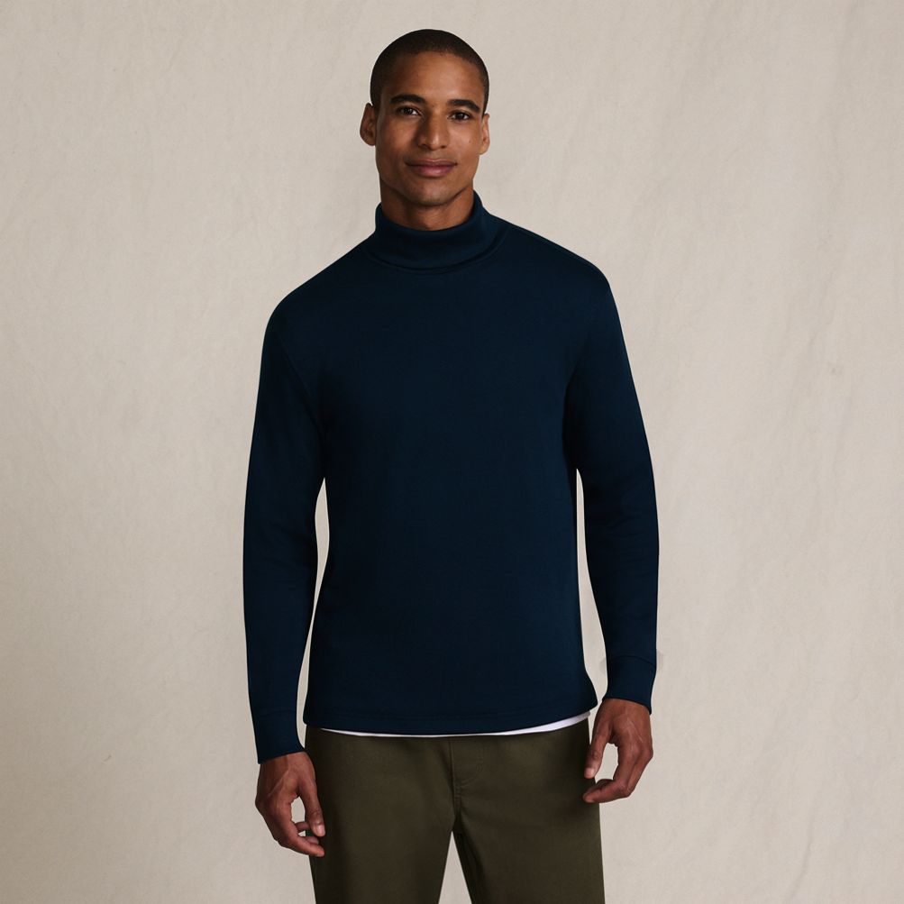 【WONDER WONDER】Bokashi Silt Shirring= Warmer Turtleneck T Men's Super-T Turtleneck | Lands' End