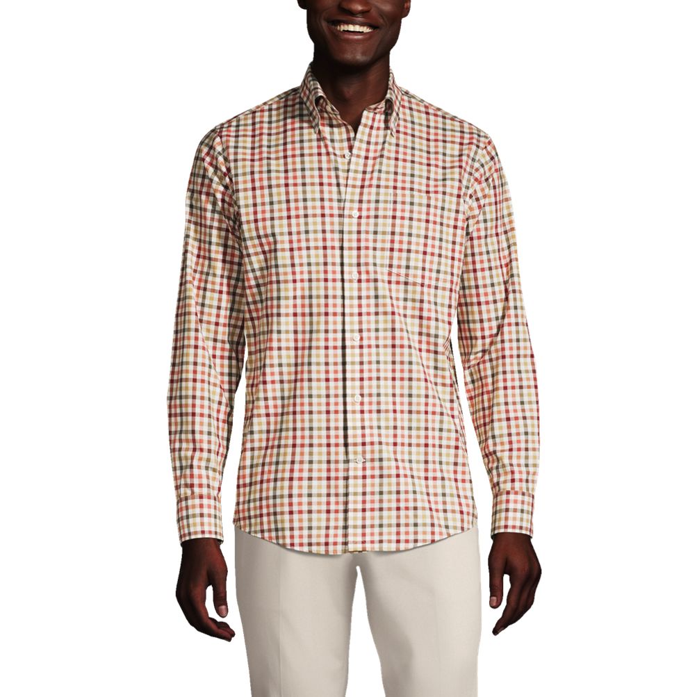 Men's Traditional Fit No Iron Twill Shirt | Lands' End