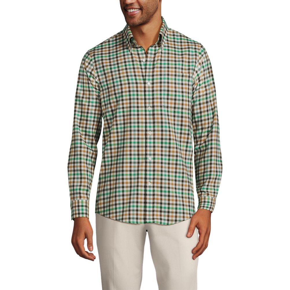 Men's Traditional Fit No Iron Twill Shirt | Lands' End