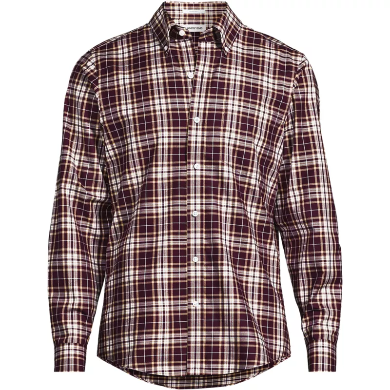 Men's Tailored Fit No Iron Twill Long Sleeve Shirt, Front