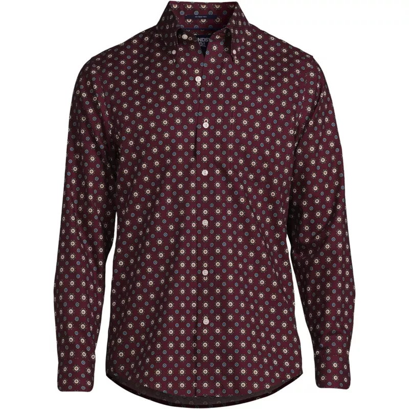 Men's Tailored Fit No Iron Twill Long Sleeve Shirt, Front