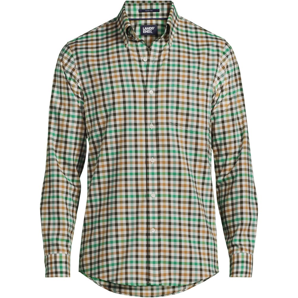 Men's Traditional Fit No Iron Twill Shirt | Lands' End