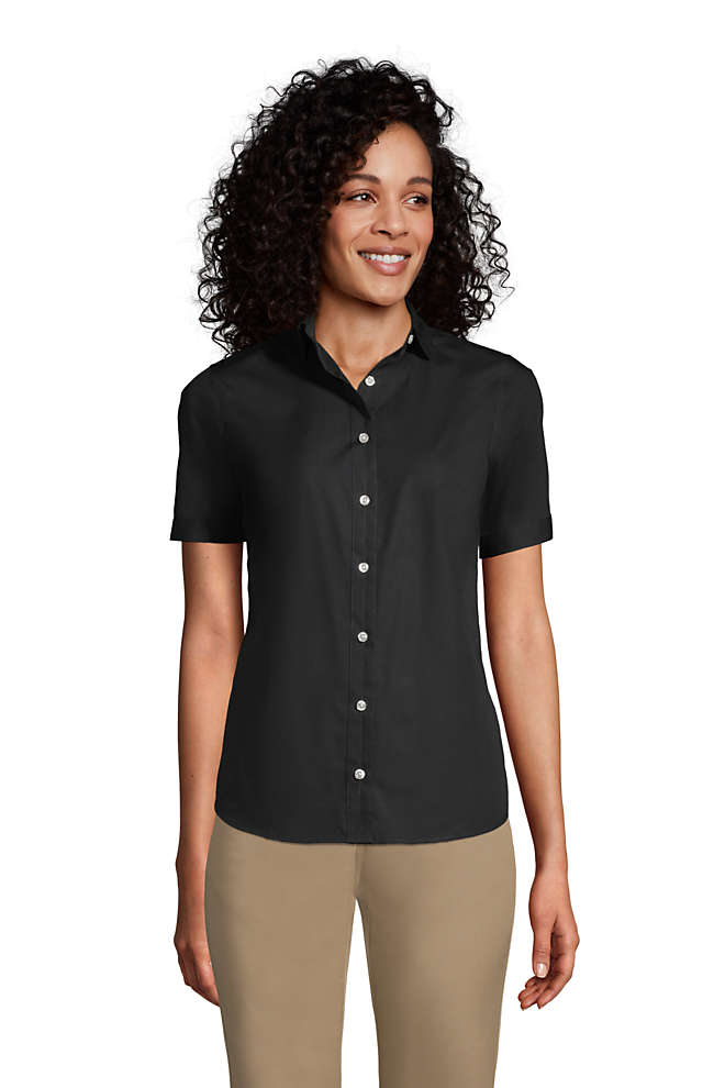 Women's Short Sleeve Broadcloth Shirt, Front