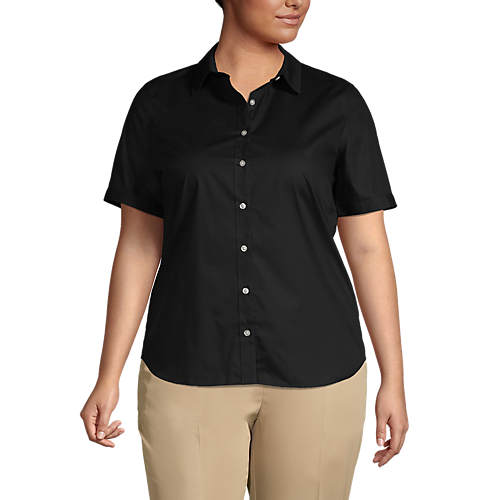 Women's Short Sleeve Broadcloth Shirt - Secondary