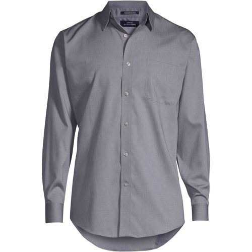 Men's Long Sleeve Straight Collar Work Shirt