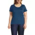 Women's Plus Size Short Sleeve Jewelneck T-shirt, Front