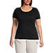 Women's Plus Size Cotton Polyester Short Sleeve Jewelneck T-shirt, Front