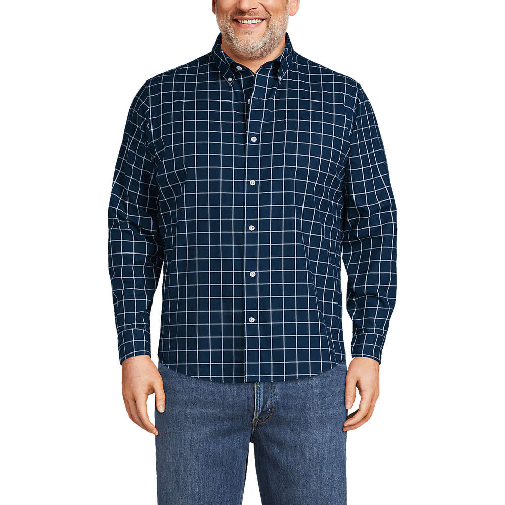 Men's Big and Tall Traditional Fit No Iron Twill Shirt, Front