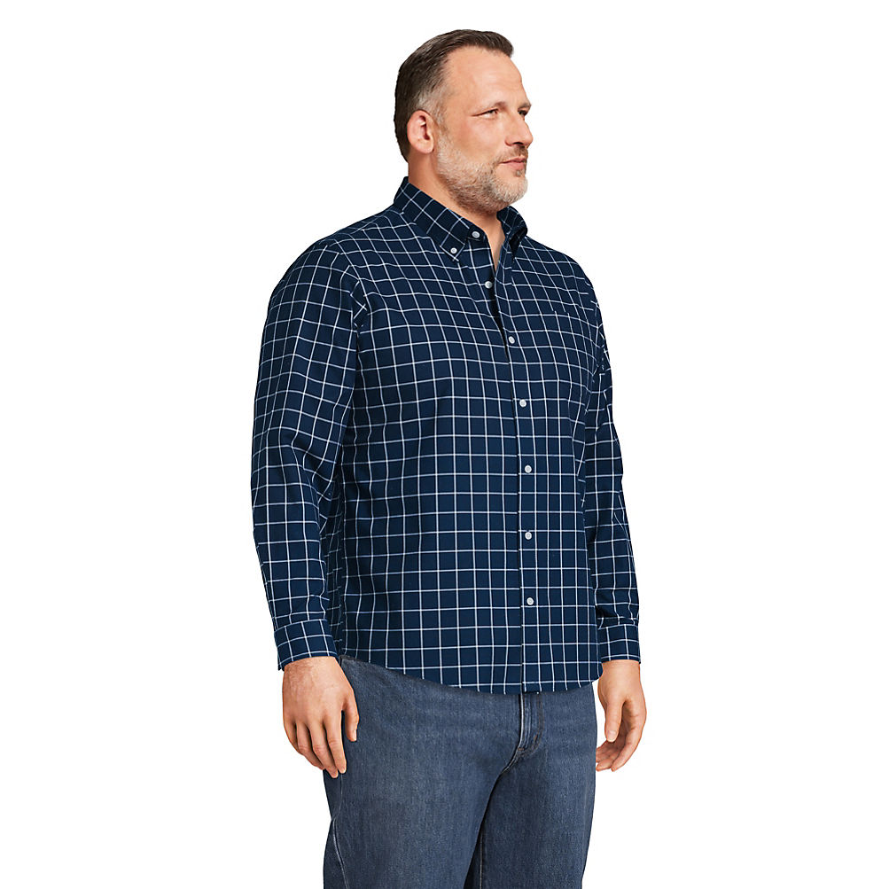 Men's Big and Tall Traditional Fit No Iron Twill Shirt