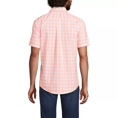 Men's Short Sleeve No Iron Twill Shirt, Back