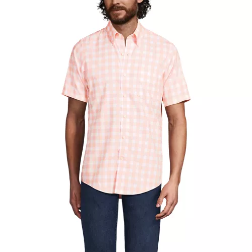 Men's Short Sleeve No Iron Twill Shirt, Front