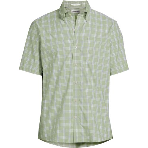 Men's Short Sleeve No Iron Twill Shirt | Lands' End