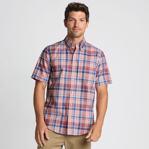 Men's Short Sleeve No Iron Twill Shirt | Lands' End