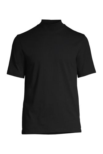 mens black short sleeve turtleneck