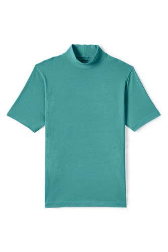 mock neck tee shirts short sleeve