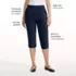 Women's Sport Knit High Rise Elastic Waist Capri Pants, alternative image