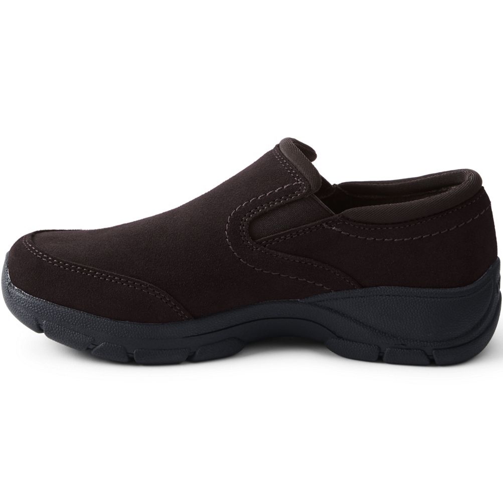 Women's All Weather Suede Leather Slip On Moc Shoes