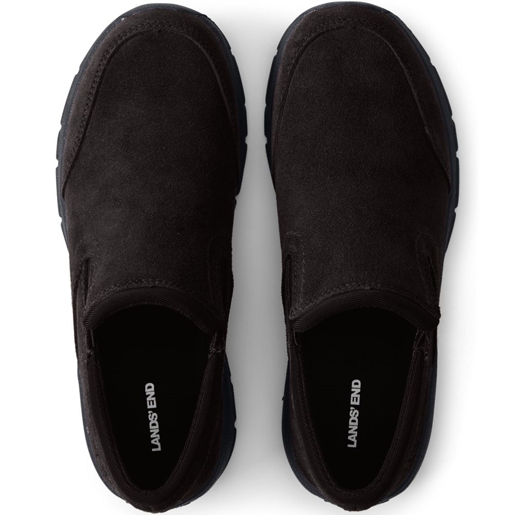 Women's All Weather Suede Leather Slip On Moc Shoes