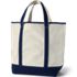 Large Print 5 Pocket Open Top Canvas Tote Bag, Back