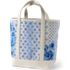 Large Print 5 Pocket Open Top Canvas Tote Bag, Back