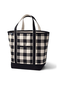  Large Open Top Print Canvas Tote
