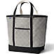 Large Print 5 Pocket Open Top Canvas Tote Bag, Front