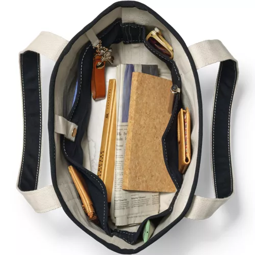 Medium Print 5 Pocket Open Top Canvas Tote Bag, alternative image