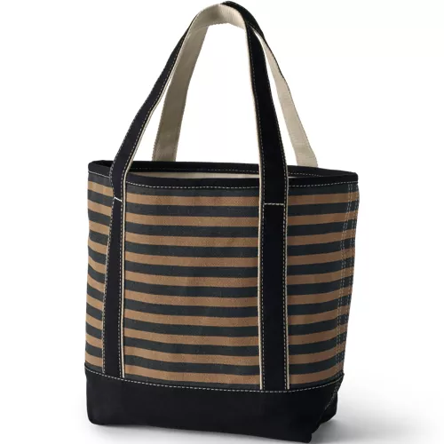 Medium Print 5 Pocket Open Top Canvas Tote Bag, Back