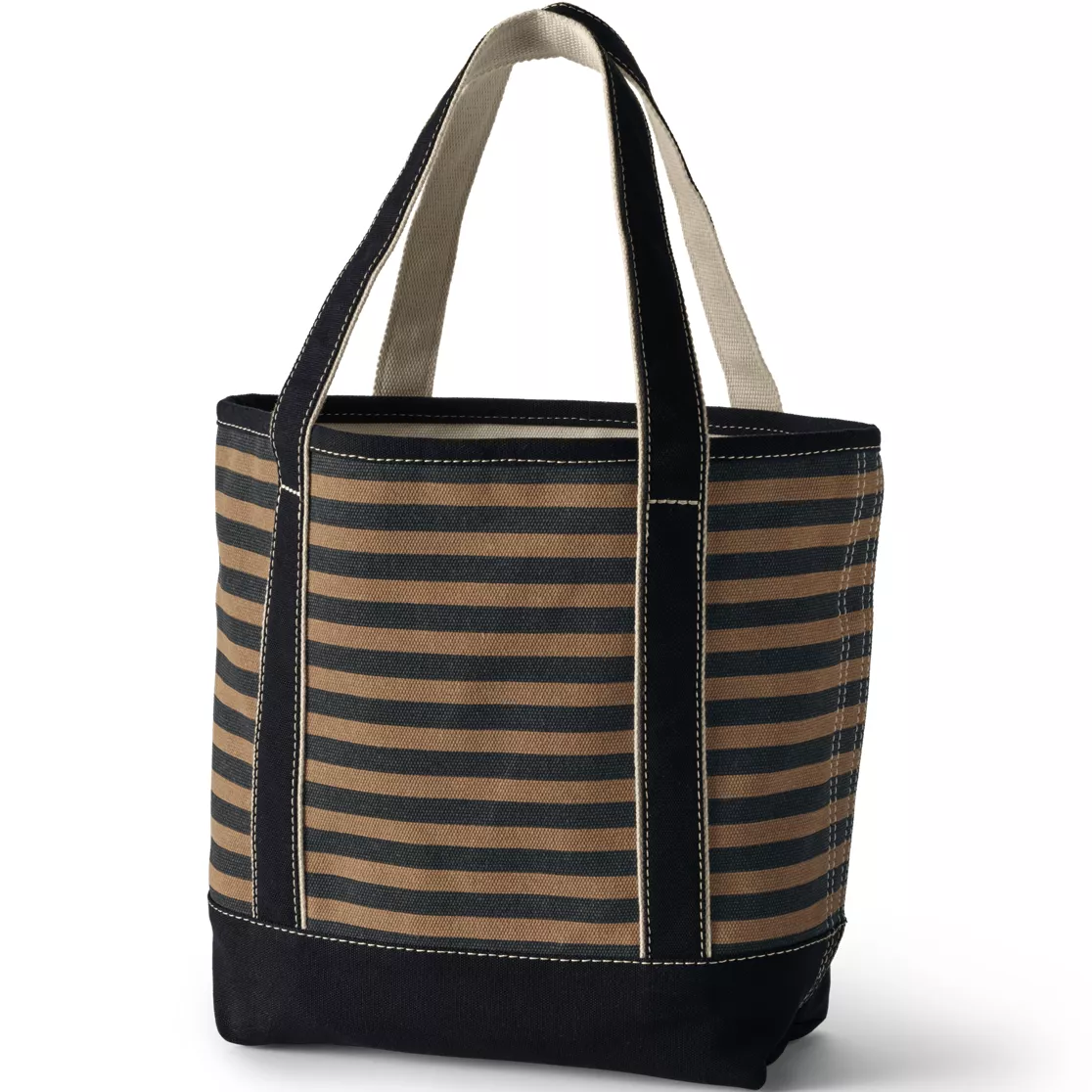 Medium Print 5 Pocket Open Top Canvas Tote Bag