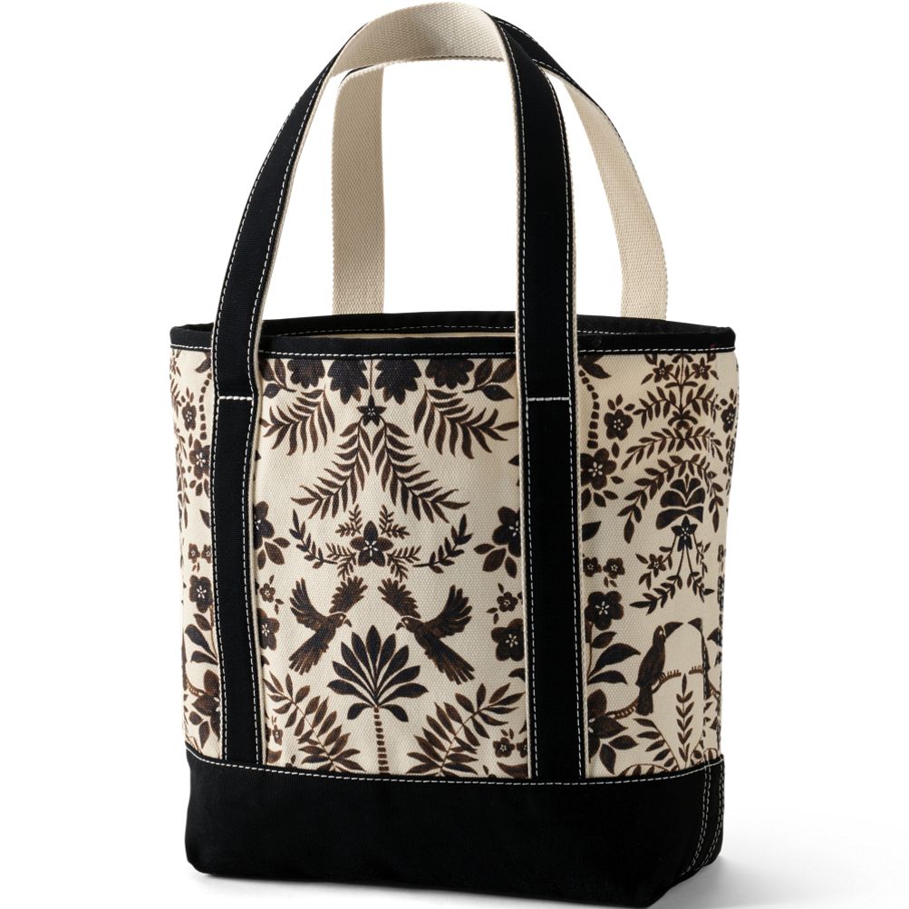 Medium Print 5 Pocket Open Top Canvas Tote Bag | Lands' End
