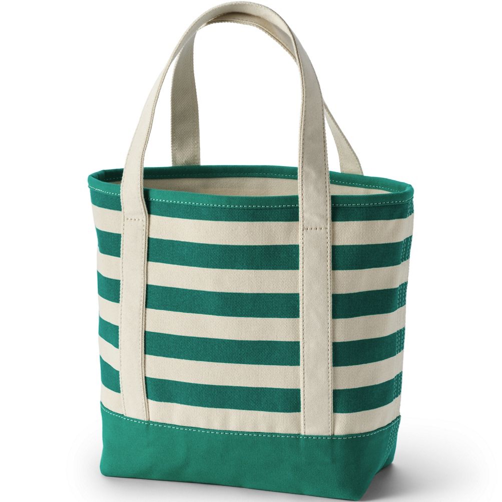 Medium Print 5 Pocket Open Top Canvas Tote Bag Lands End