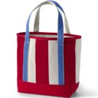 Medium Print 5 Pocket Open Top Canvas Tote Bag