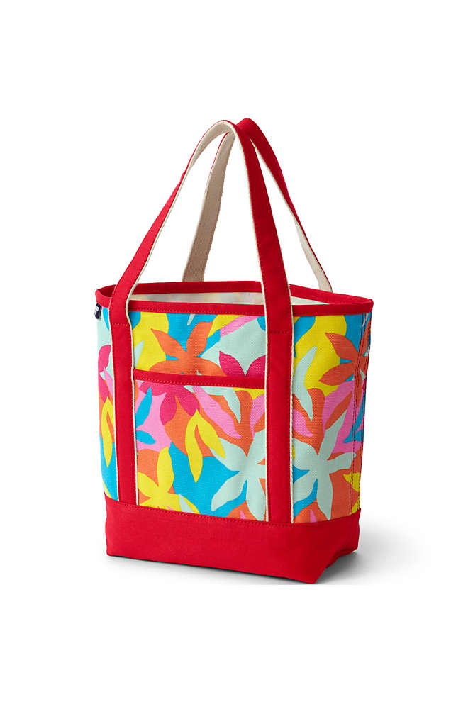 Casual Flower Print Grocery Storage Shopping Bag Key Chain Tote Pouch Handbag 