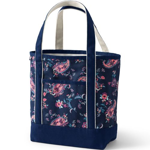 Lands' End Extra Large Open Top Canvas Tote Bag