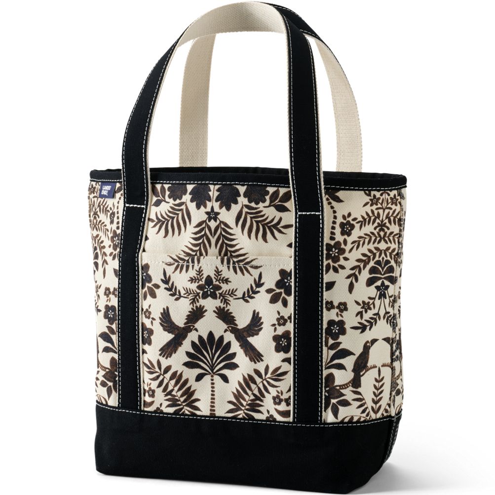 Medium Print 5 Pocket Open Top Canvas Tote Bag | Lands' End