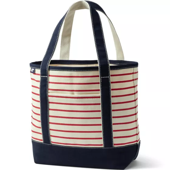 Medium Print 5 Pocket Open Top Canvas Tote Bag - primary